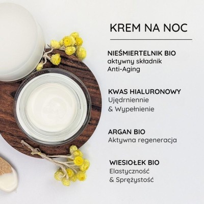 krem do twarzy na noc z nieśmiertelnikiem