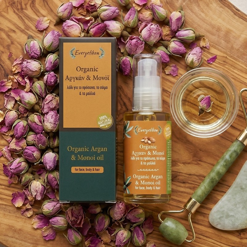 Olejek argan-monoi z różą damasceńską – naturalny | FENARI