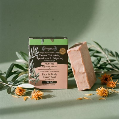 mydło naturalne różowa glinka