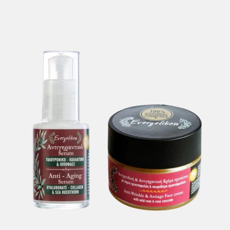 Zestaw Anti-Aging Kolagen & Rokitnik – serum i krem do twarzy naturalna pielęgnacja przeciwzmarszczkowa