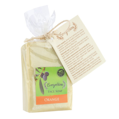 100% NATURALNE MYDŁO DO TWARZY I CIAŁA Z OLIWĄ KRETEŃSKĄ – ORANGE